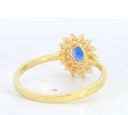 SORTIJA CIRCONITA OVAL COLOR ZAFIRO 5x4MM.9KILATES