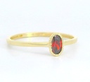 SORTIJA NANO GRANATE OVAL DE 6x4MM.9 KILATES