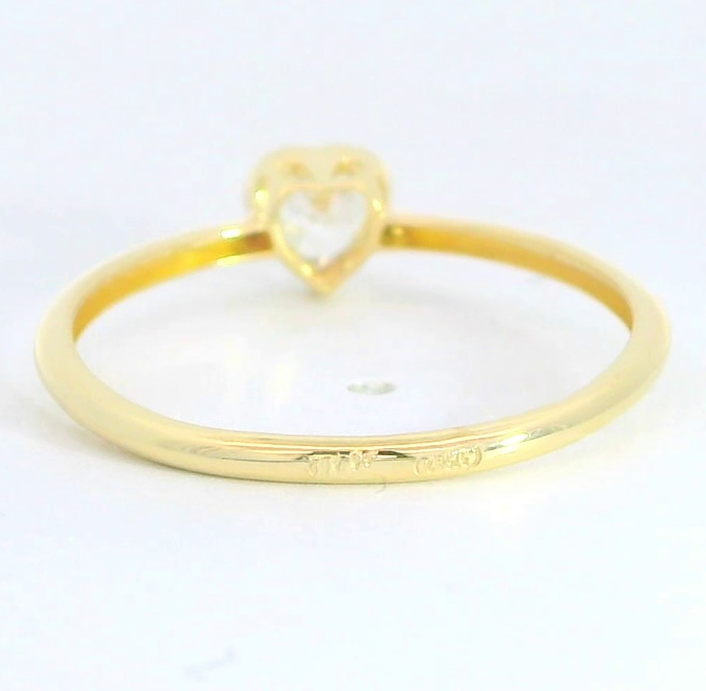 SORTIJA CIRCONITA CORAZON DE 5.5MM.9 KILATES