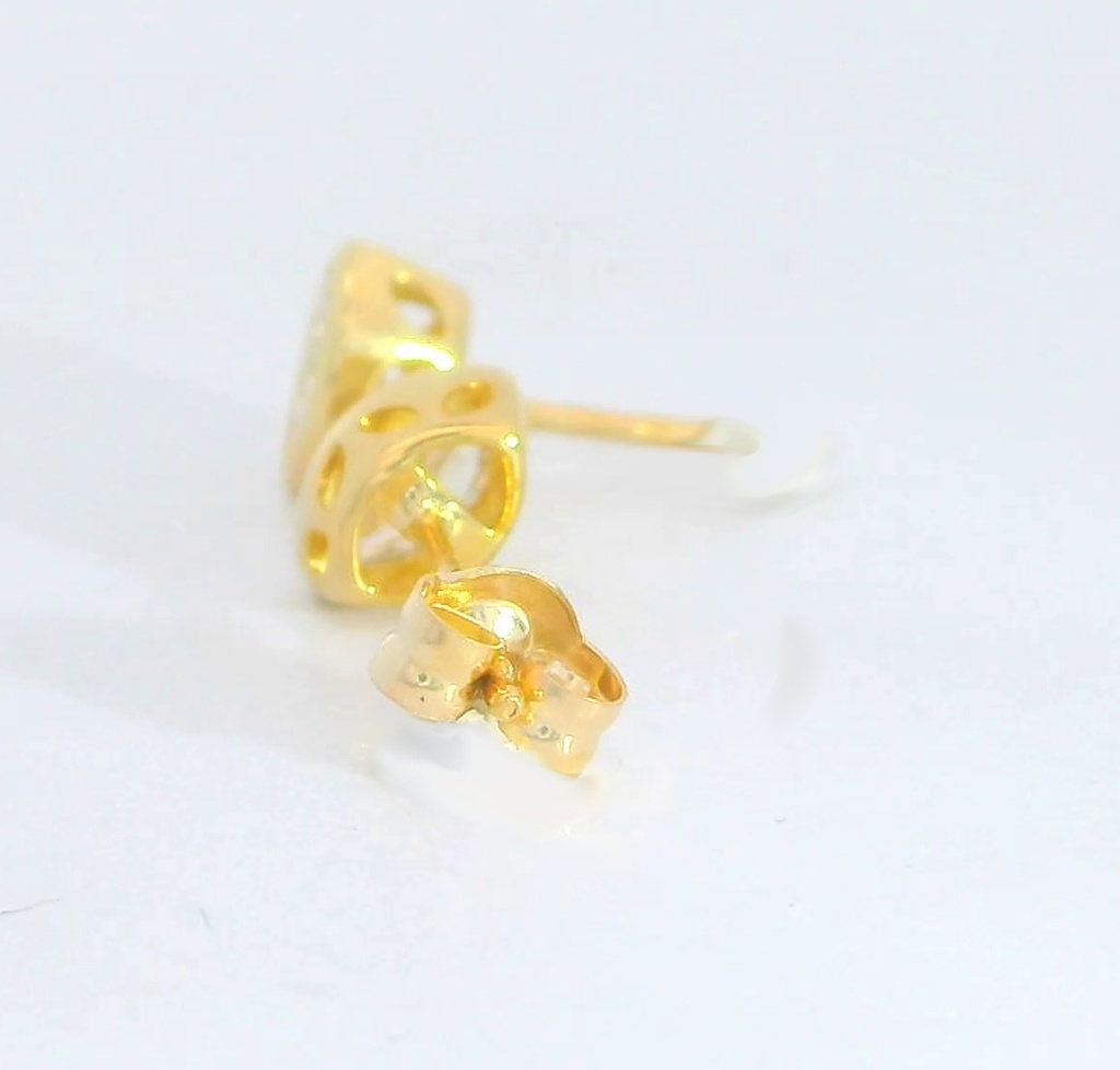 PENDIENTES LANZADERA CIRCONITA 6x4MM.9 KILATES