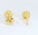 PENDIENTES CIRCONITA REDONDA.5'5MM.9 KILATES