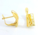 PENDIENTES BANDA CON CIRCONITAS .CATALAN.13x8MM