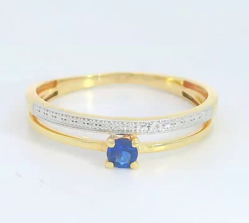 SORTIJA DOBLE NANO ZAFIRO. 9KILATES