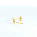 PENDIENTES REDONDOS CON CIRCONITA.5MM.ROSCA