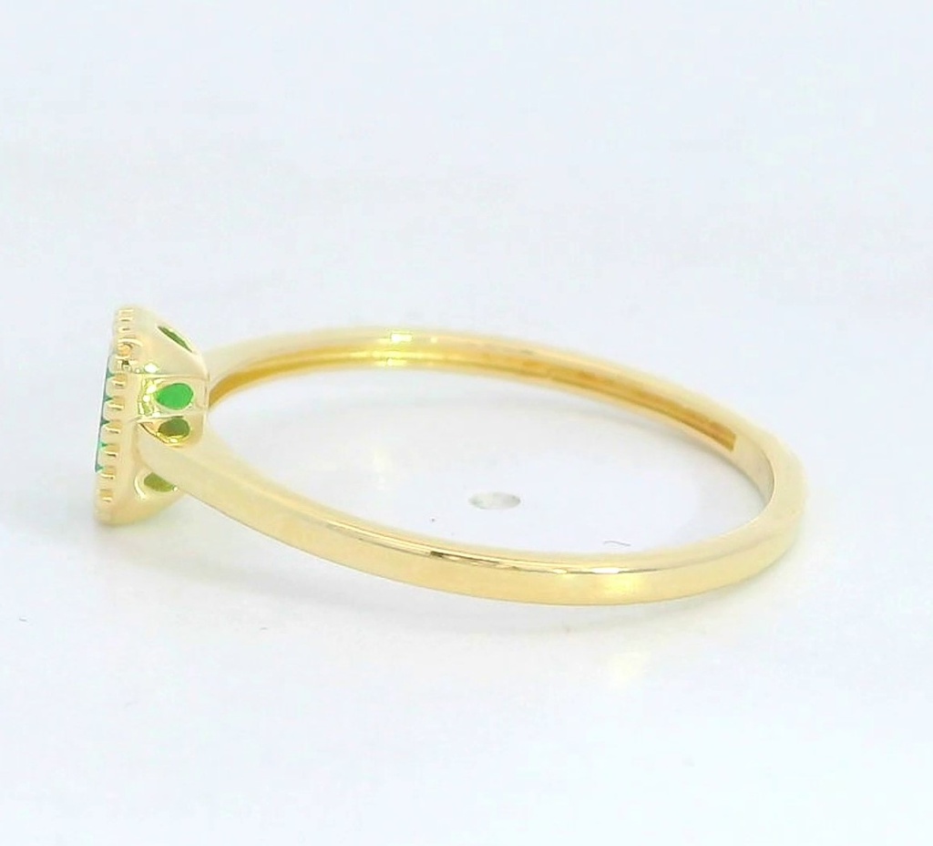 SORTIJA NANO ESMERALDA OCTOGONO DE 6x4MM.9 KILATES