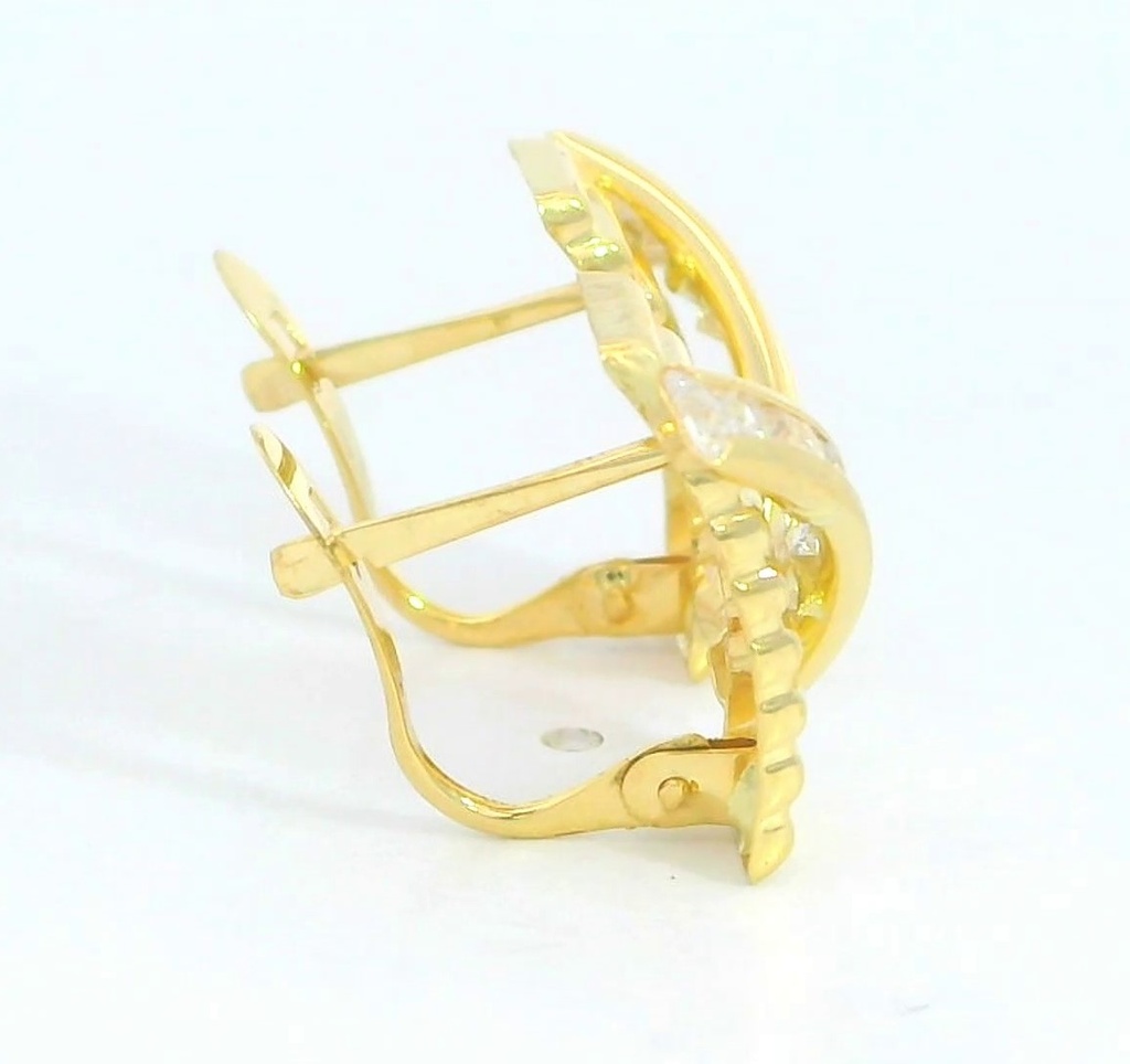 PENDIENTES BANDA CON CIRCONITAS .CATALAN.13x8MM