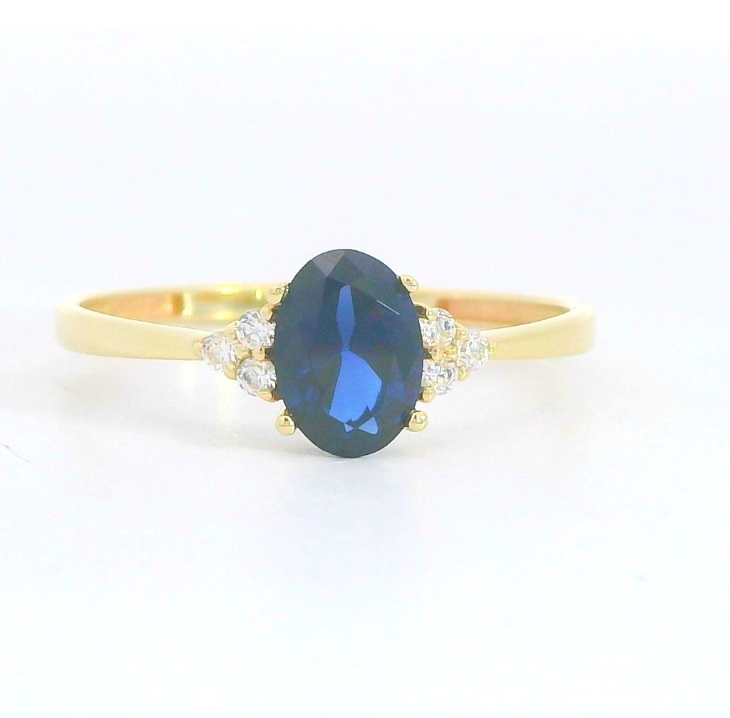 SORTIJA NANO ZAFIRO 7x5MM. 9KILATES