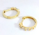 AROS CON CIRCONITAS BAGUETTE.12MM.9 KILATES