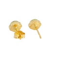 PENDIENTES PIEDRA COLOR  CITRINO REDONDA 5MM PRESION