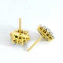 PENDIENTES CUAJO  DE 38 BRILANTES 0.125 CT TW H-SI.9x9MM.