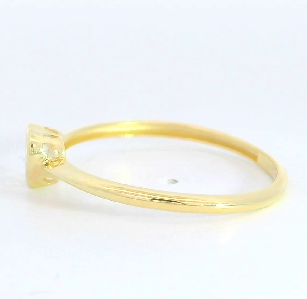 SORTIJA CIRCONITA CORAZON DE 5.5MM.9 KILATES