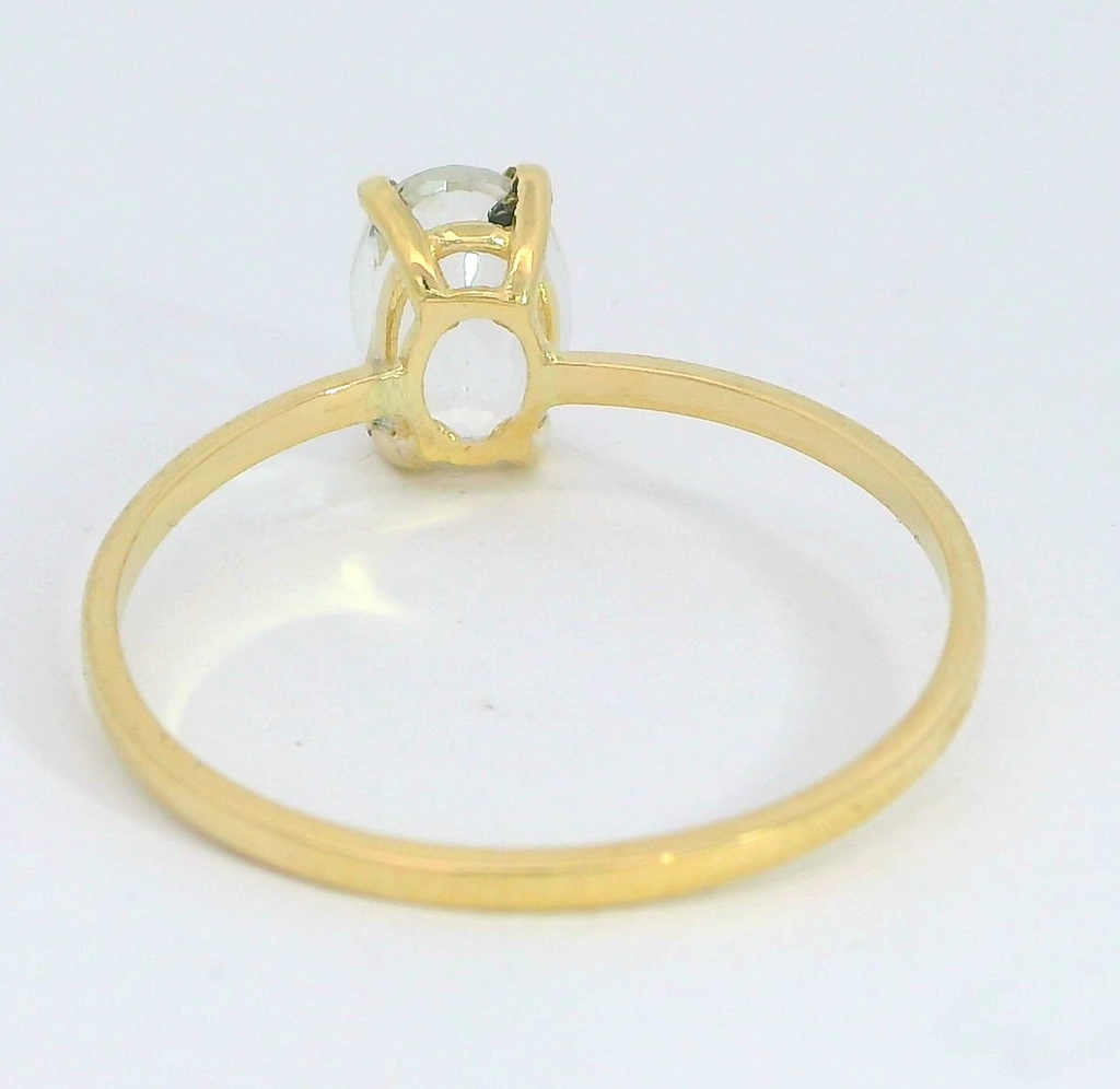 SORTIJA PIEDRA TOPACIO BLANCO OVAL 7x5MM