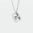 COLGANTE CHATON ORO BLANCO ESTAMPACION 5MM.BRILLANTE H-SI 1.0.07CT