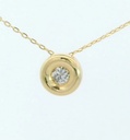 COLGANTE CHATON OR BLANCO ESTAMPACION 5MM.BRILLANTE H-SI 1. 0.05CT