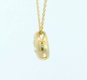 COLGANTE CHATON FUNDICION ORO BLANCO 6MM.BRILLANTE H-SI 1 . 0.17CT