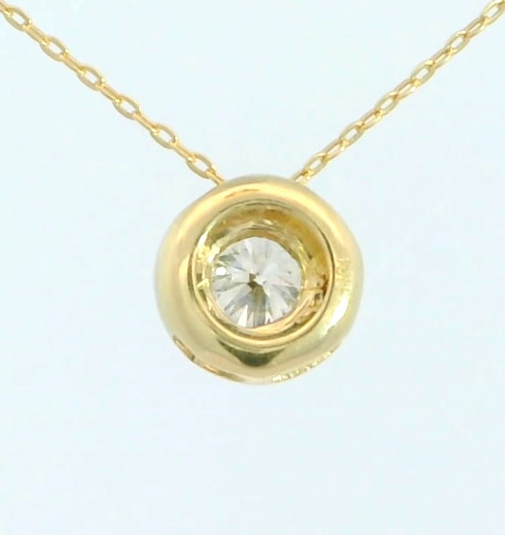 COLGANTE CHATON FUNDICION ORO BLANCO 7MM. BRILLANTE H-SI 1. 0.22 CT.