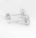 PENDIENTES CHATON FUNDICION  6MM. BRILLANTES H-SI1  0.50 CT TW