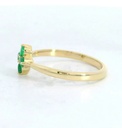 SORTIJA  BRILLANTES DI 1RD 0.01 CT 4 ESMERALDA 0.038 CT TW TW