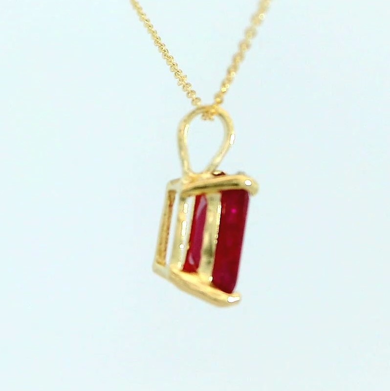 COLGANTE RUBI NATURAL 7x5MM.