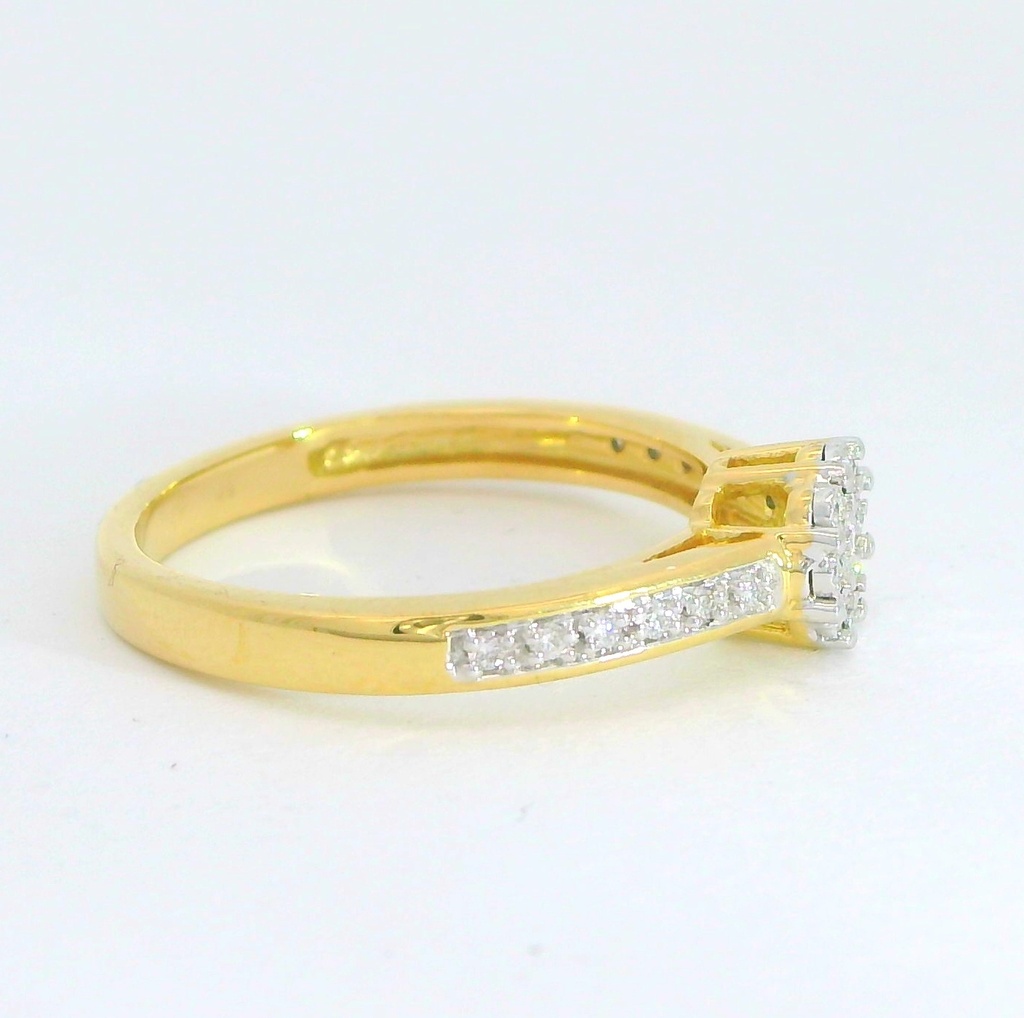 SORTIJA  BRILLANTES DI 8RD 0.03 CT 12 PE RD SI H 0.01 14RD SI H 0.07 CT.0.10 CT TW