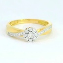 SORTIJA  BRILLANTES DI 8RD 0.03 CT 12 PE RD SI H 0.01 14RD SI H 0.07 CT.0.11 CT TW