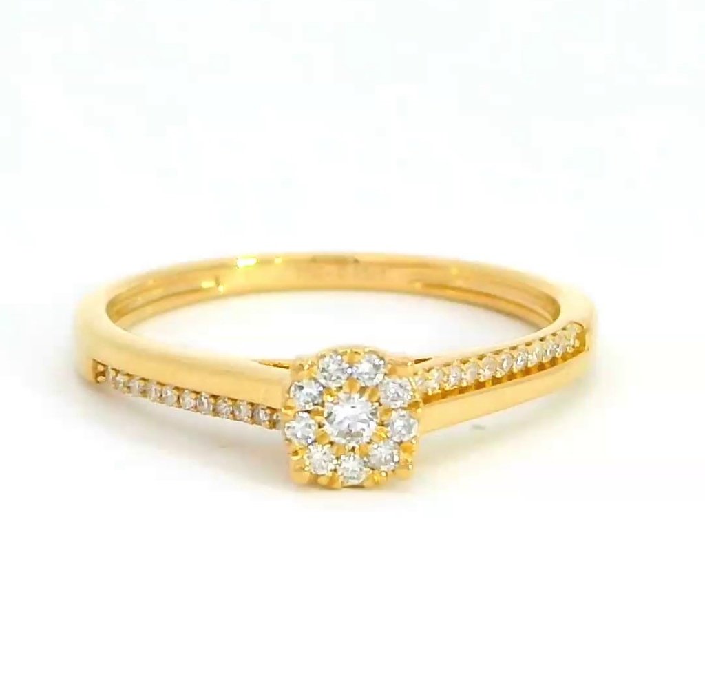 SORTIJA PRINCESA BRILLANTES 1/0.045+9/0.054+22/0.051 H-SI