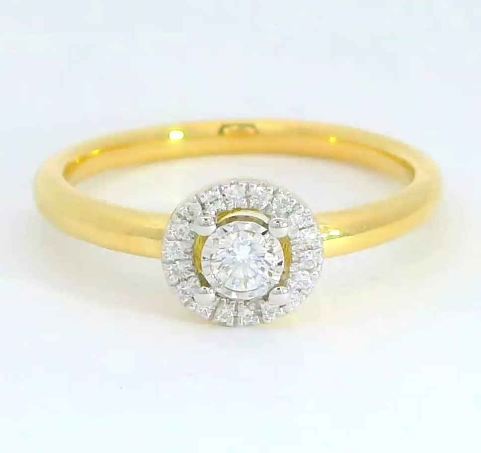 SORTIJA  BRILLANTES DI 1RD 0.10 CT 18RD 0.05. 0.15 CT TW