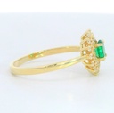 SORTIJA CIRCONITA OVAL COLOR ESMERALDA 5x4MM.9KILATES