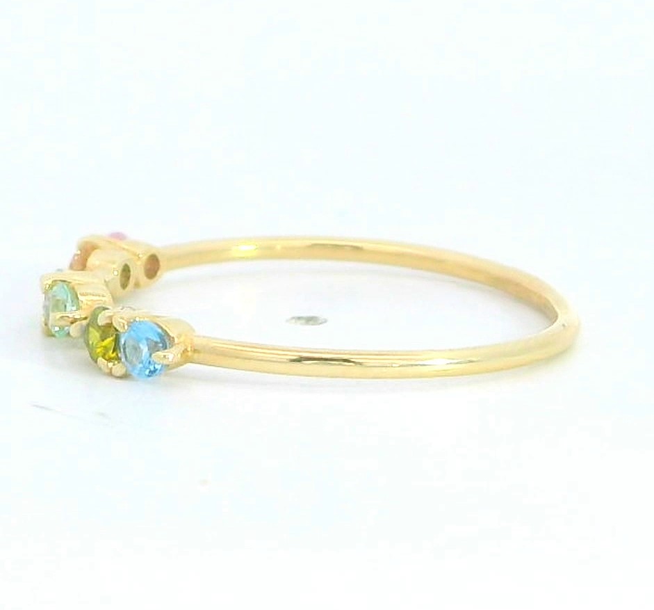 SORTIJA CIRCONITAS COLORES PASTEL. 9KILATES