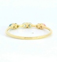 SORTIJA CIRCONITAS COLORES PASTEL. 9KILATES