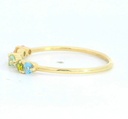 SORTIJA CIRCONITAS COLORES PASTEL. 9KILATES