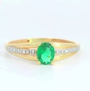 SORTIJA NANO ESMERALDA DE 5x4MM. 9KILATES