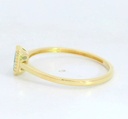 SORTIJA OCTOGONO COLOR AGUAMARINA DE 6x4MM.9 KILATES