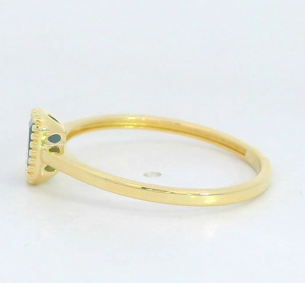 SORTIJA NANO ZAFIRO OCTOGONO 6x4MM.9 KILATES