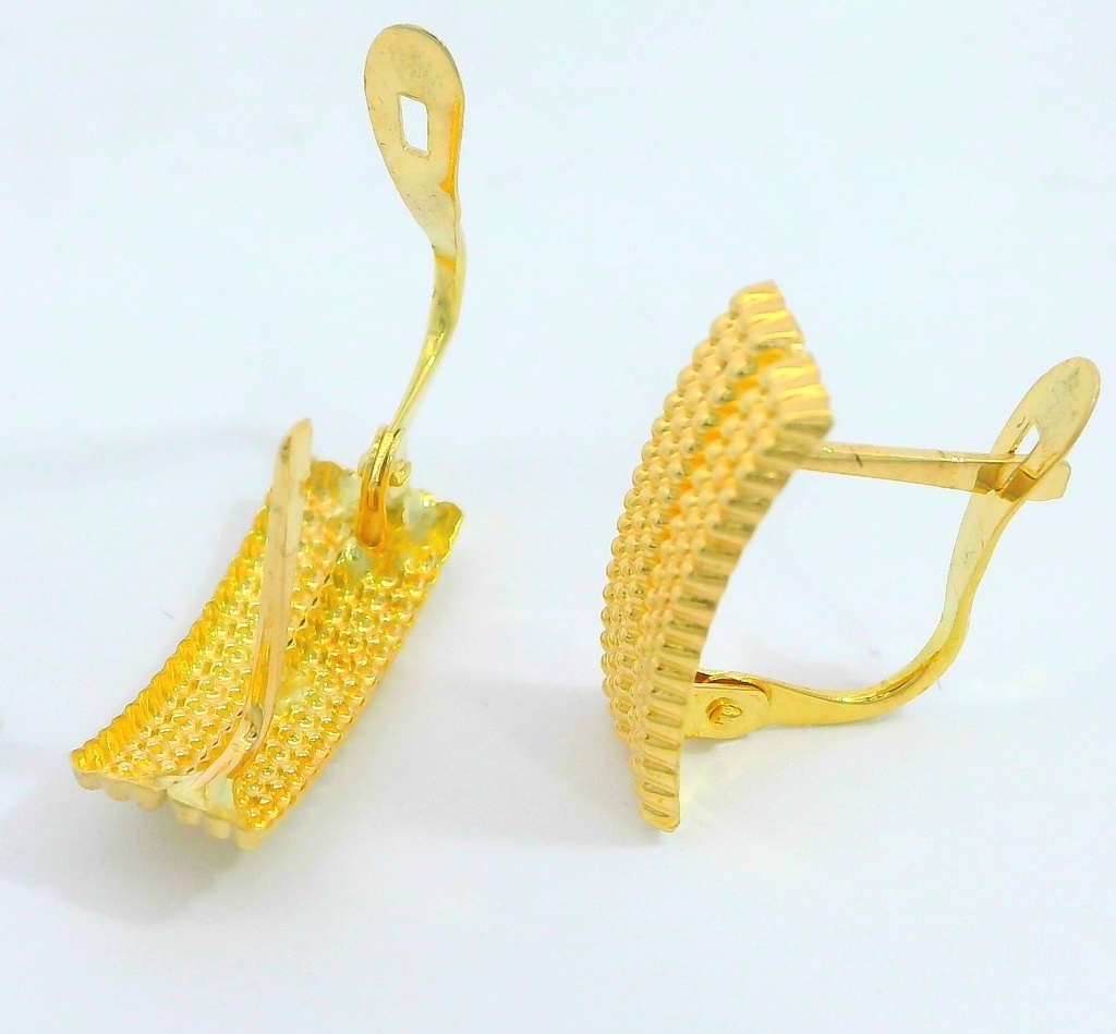 PENDIENTES DOBLE BANDA LISO .CATALAN.13x5MM