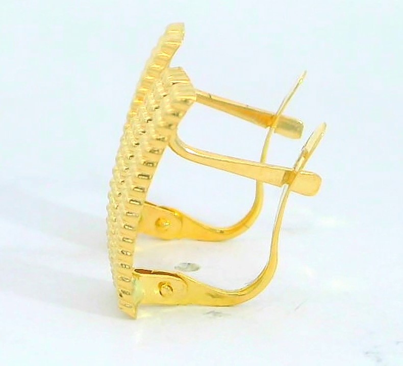 PENDIENTES DOBLE BANDA LISO .CATALAN.13x5MM