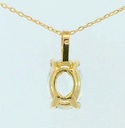 COLGANTE TOPACIO BLANCO OVAL 7x5MM. 9 KILATES