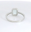 SORTIJA  BRILLANTES DI RD VSI H 0.283 1 AGUA MARINA 0.512 CT.0.28 CT TW