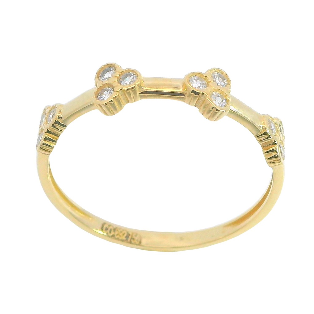 SORTIJA 4 CABEZAS DE 3 GARRAS