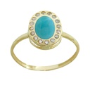 8x6MM TURQUOISE COLOR  CABOCHON RING.