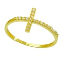 CZ CROSS RING.