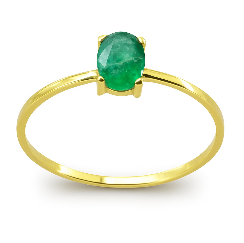 6x4MM OVAL EMERALD RING.0.53 CT