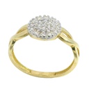GOLD AND CZ RING.
