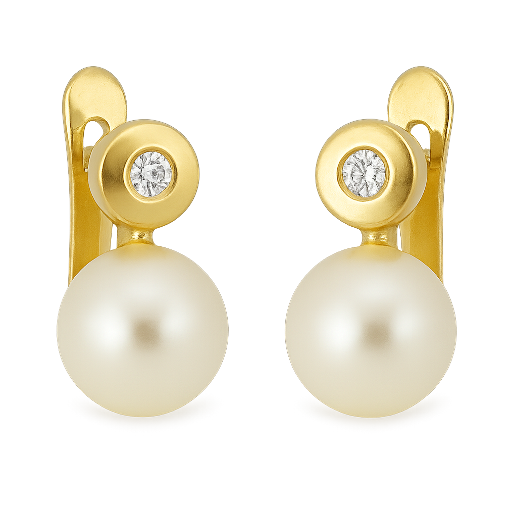 CHATON BRILLANTE 1'5MM 0.04 CT TW PERLA 6MM CATALAN