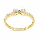 TWO TONE GOLD RIBBON RING.