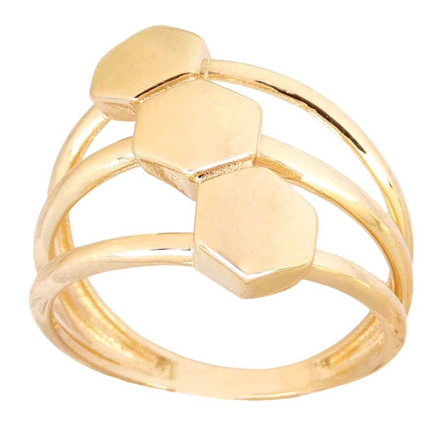 THREE HEXAGONS RING.17MM.