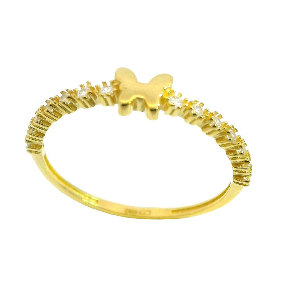 BUTTERFLY AND CZ RING.