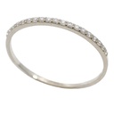 WHITE GOLD HALF INFINITY RING WITH CZ.