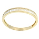 HALF INFINITY RING WITH BAGUETTE CZ.