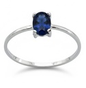 6x4MM OVAL SAPPHIRE WHITE GOLD EARRINGS 0.53CT.